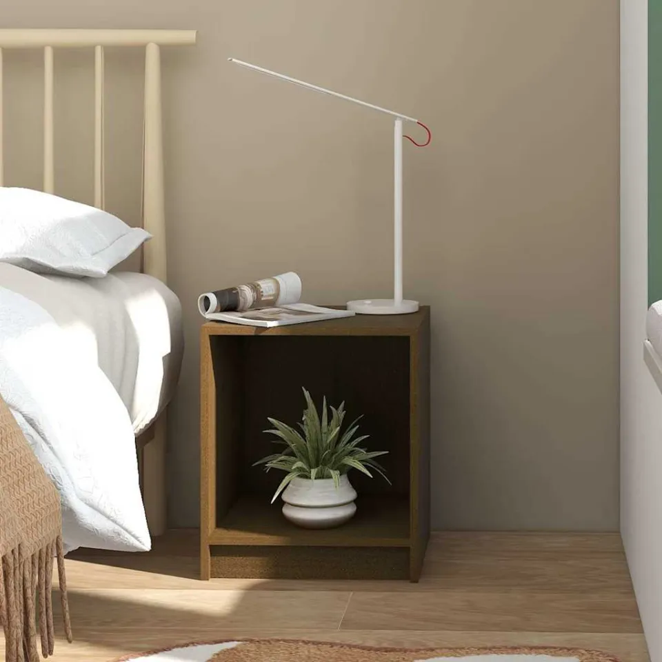 vidaXL Nachtkastjes 2st 35,5x33,5x41,5 cm massief grenenhout bruin, foto 3