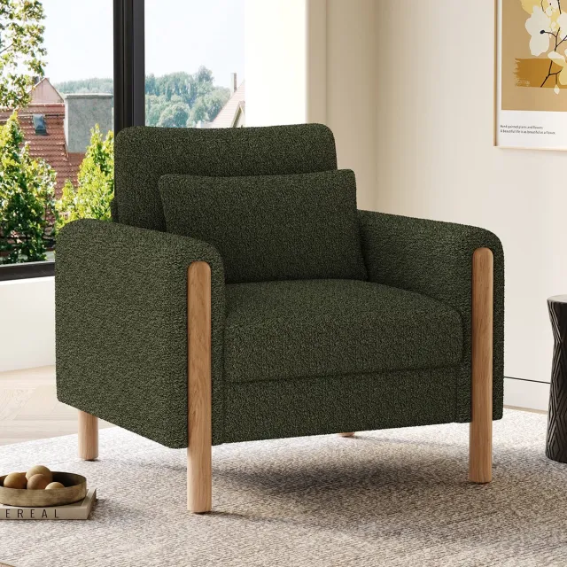 Zubaliya Comfortabel en Functioneel: comfortabele Groene fauteuil voor Alle Ruimtes - 87x83x88.5 cm, Groen