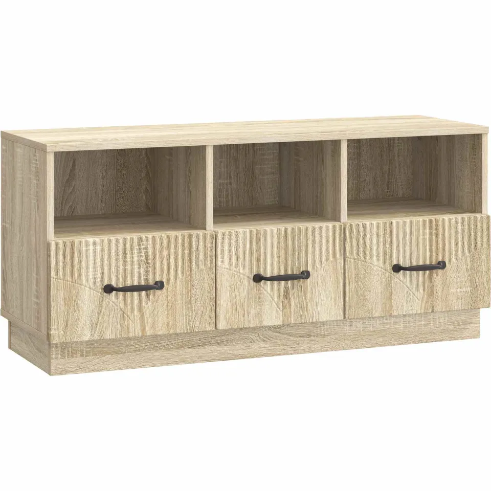 vidaXL TV-kast met lade Sonoma Eiken 102 x 34,5 x 47 cm Bewerkt hout, foto 3