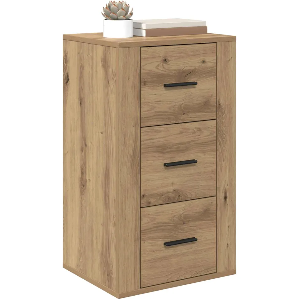 vidaXL Dressoir Artisan Eiken 40 x 33 x 70 cm Bewerkt hout