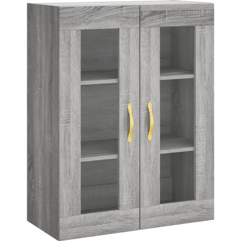 vidaXL Hangkasten 2 st bewerkt hout grijs sonoma eikenkleurig, foto 4