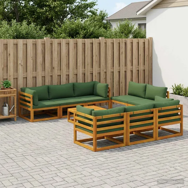 vidaXL 9-delige modulaire tuinloungeset Naturel Massief Acaciahout, foto 2
