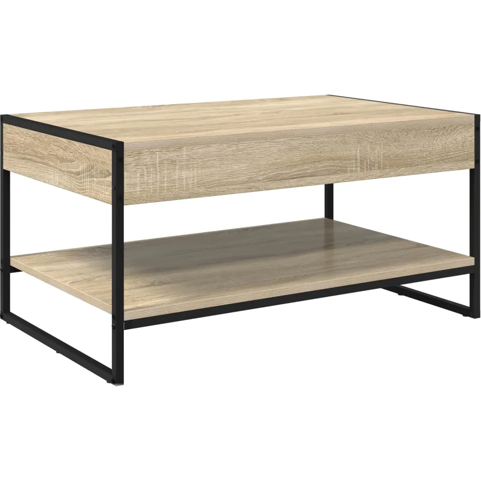 vidaXL Salontafel Sonoma 80 x 50 x 40 cm Bewerkt hout Bruin