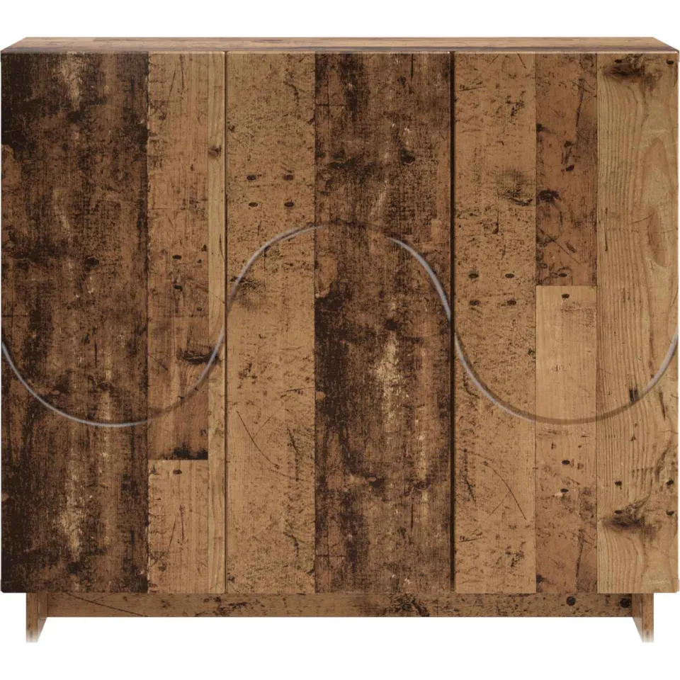 vidaXL Dressoir Oud hout 85,5 x 31 x 75 cm Bewerkt hout bruin, foto 4