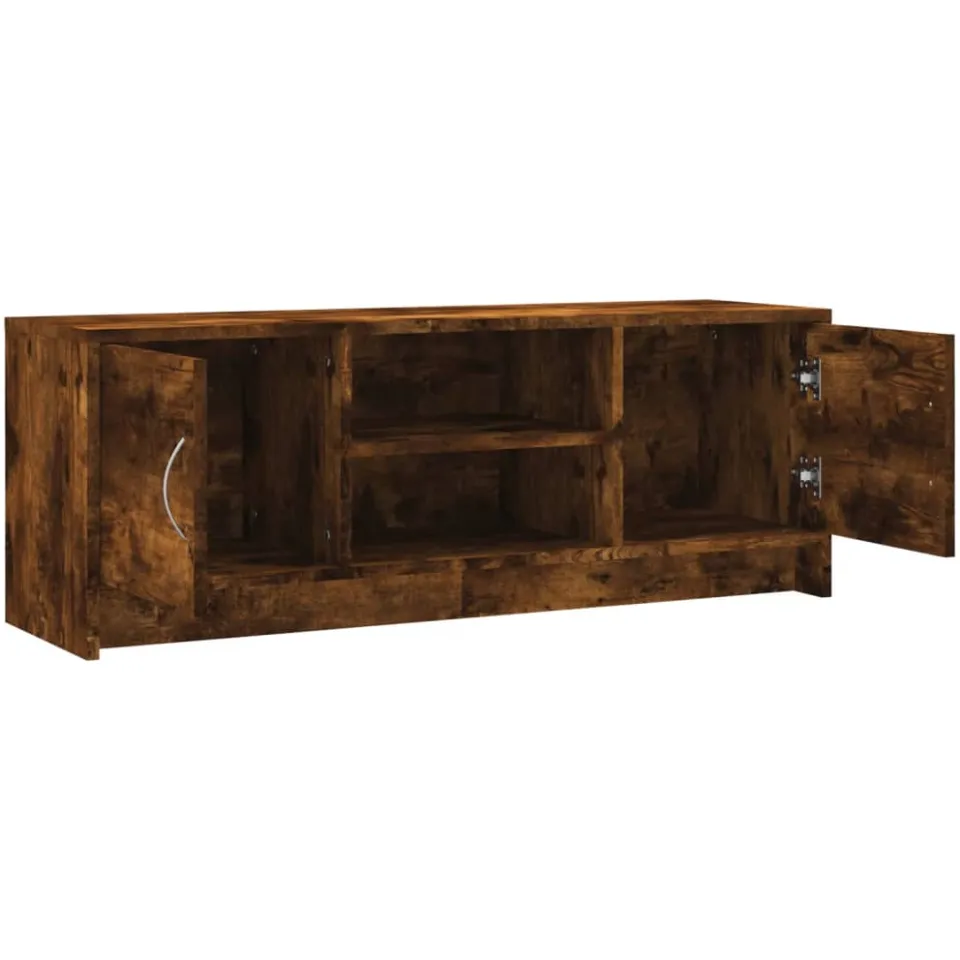 vidaXL Tv-meubel 102x30x37,5 cm bewerkt hout gerookt eikenkleurig, foto 4