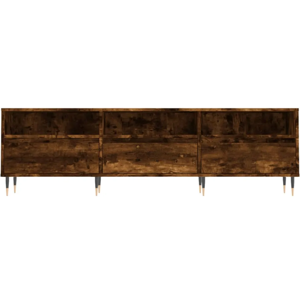 vidaXL Tv-meubel 150x30x44,5 cm bewerkt hout gerookt eikenkleurig
