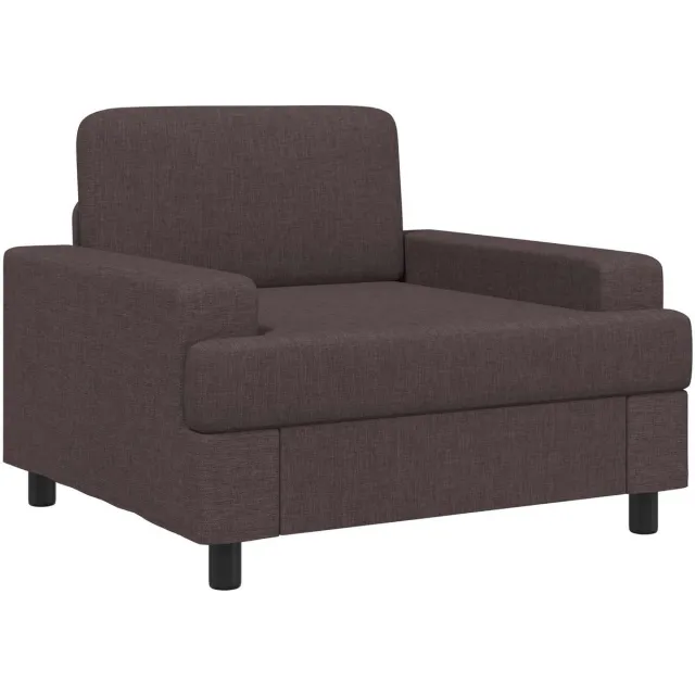 vidaXL Fauteuil - Donkerbruin - Stof