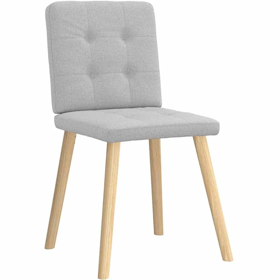 vidaXL Eetkamerstoelen 2 st stof wolk grijs