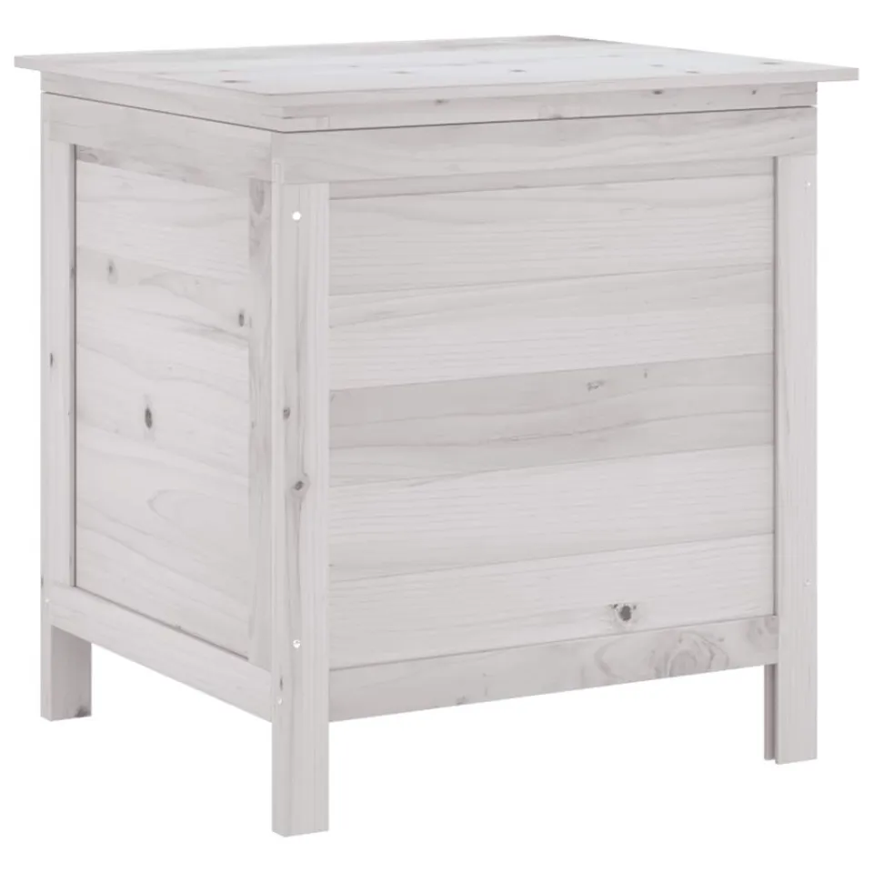 vidaXL Tuinbox 50x49x56,5 cm massief vurenhout wit, foto 3