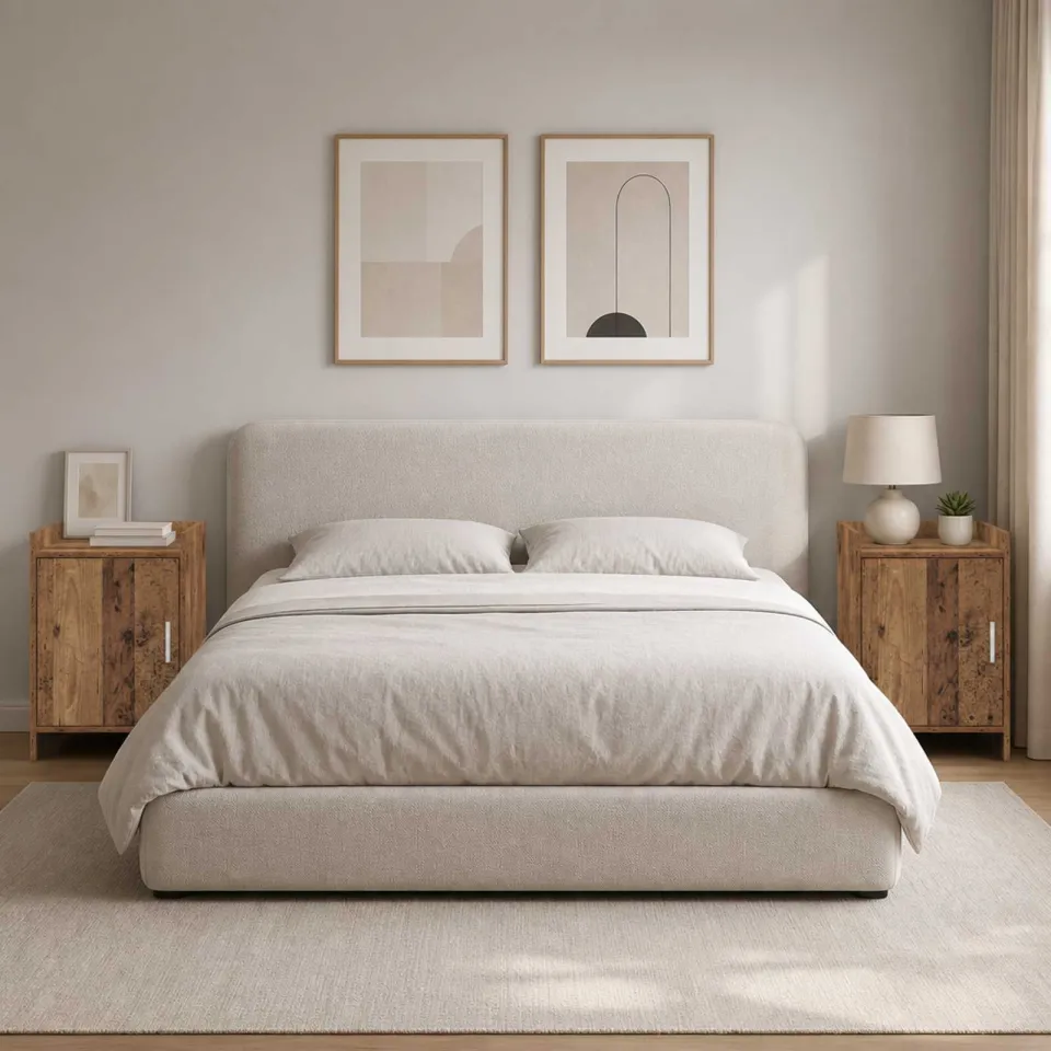 vidaXL Nachtkastjes 2 st Oud hout 40 x 30 x 60 cm Bewerkt hout bruin, foto 4