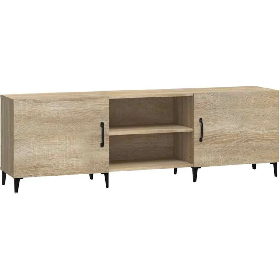 vidaXL Tv-meubel 150x30x50 cm bewerkt hout sonoma eikenkleurig