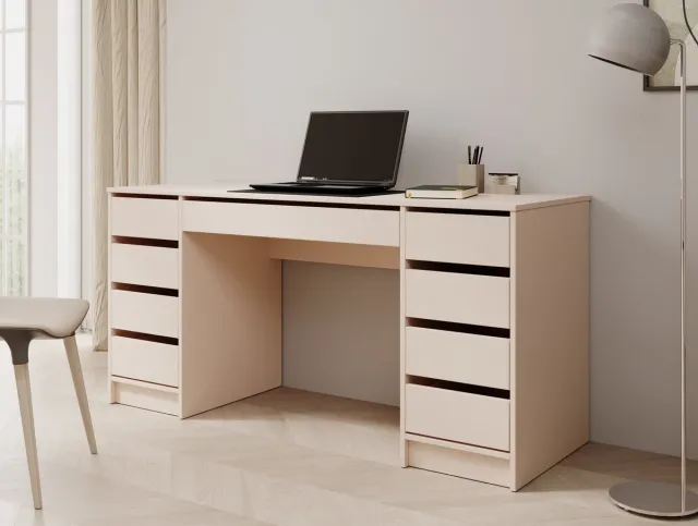 MEUBELLA Bureau Avio 2 - Beige - 154 cm