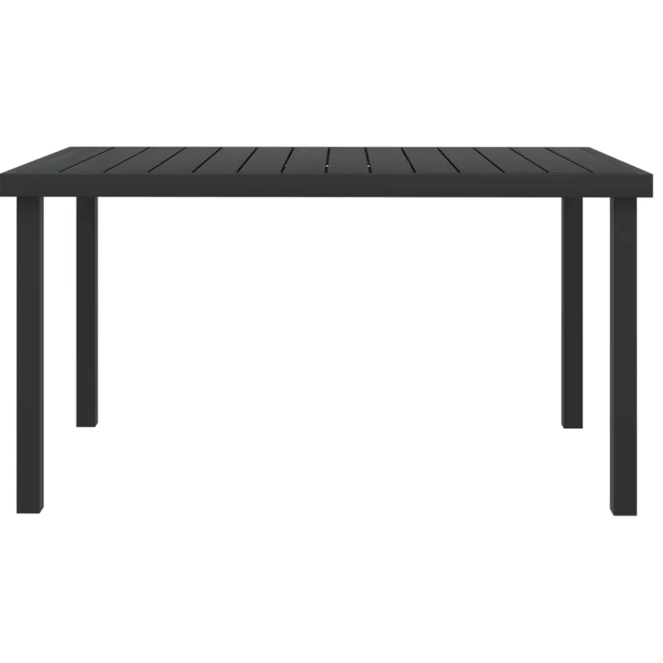 vidaXL Tuintafel 140x90x74 cm aluminium en HKC zwart
