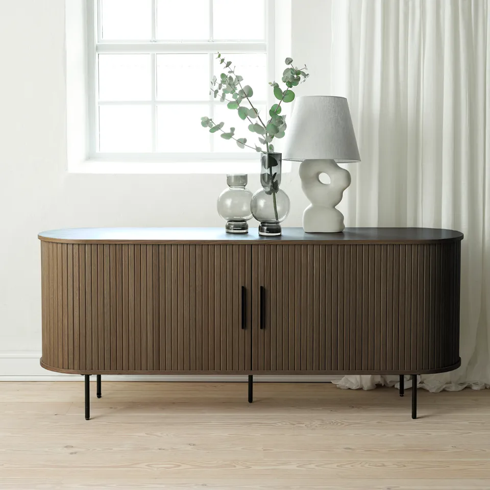 Olivine Lenn houten dressoir gerookt eiken - 180 x 45 cm, foto 2