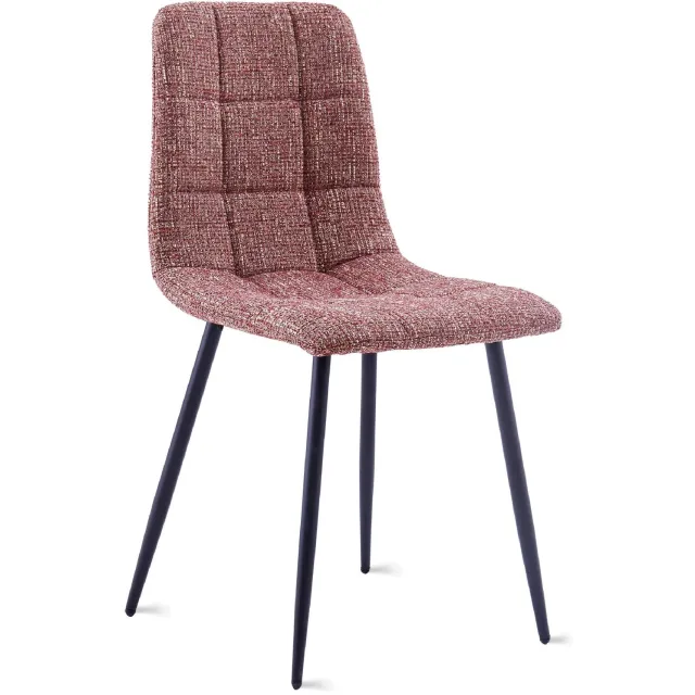 Nest of Nora Set van 2 - Nest of Nora Eetkamerstoelen Noa - Stof - Burgundy Keukenstoelen Rood