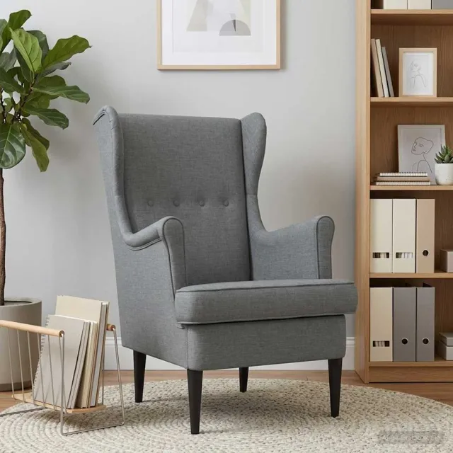 vidaXL Fauteuil Donkergrijs Stof