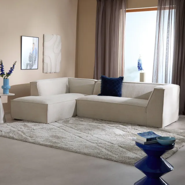 NOUS Living hoekbank Newton hoek links - beige, foto 2