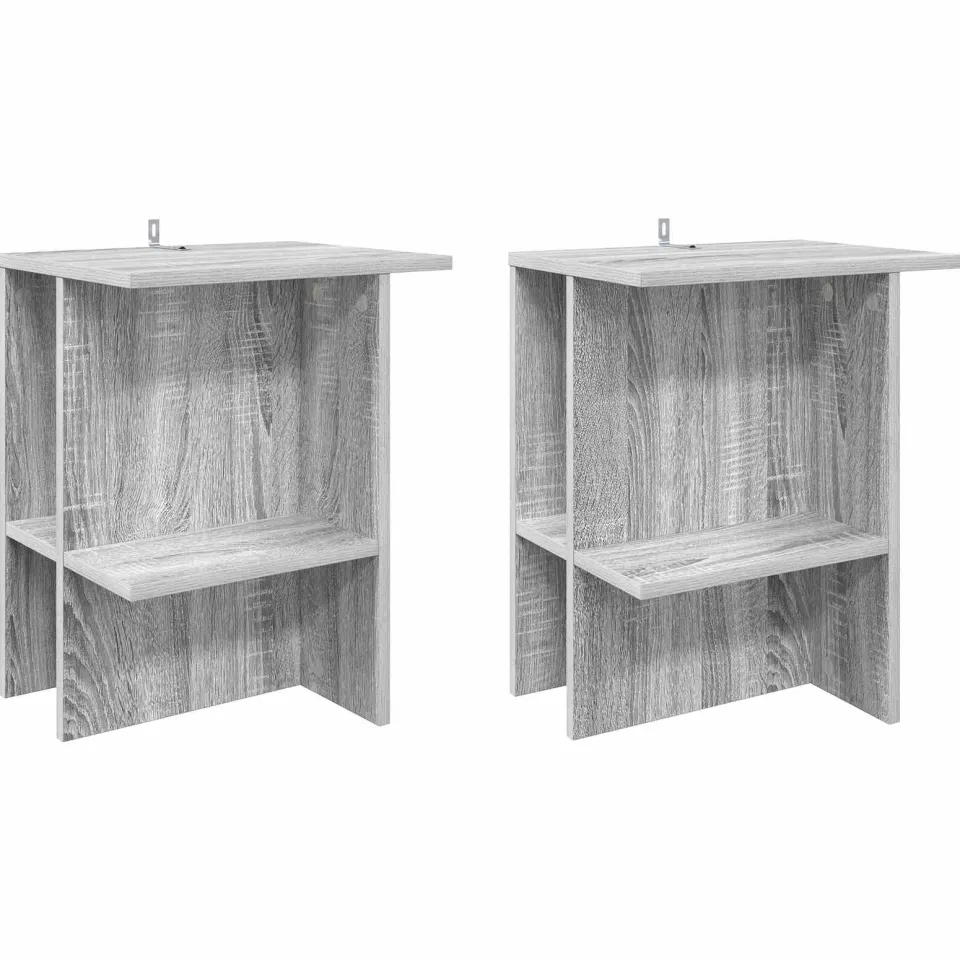 vidaXL Salontafel 2 st Grijs sonoma 40 x 30 x 49 cm Bewerkt hout, foto 3