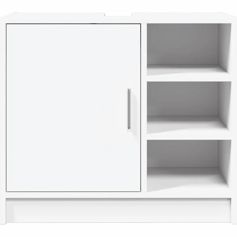 vidaXL Wastafelkast 63x29x55 cm bewerkt hout wit, foto 4