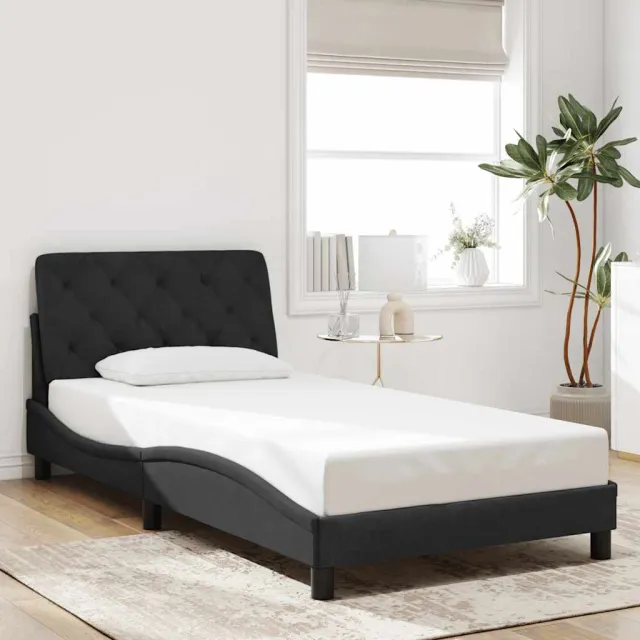 vidaXL Bedframe zonder matras 100x200 cm fluweel zwart