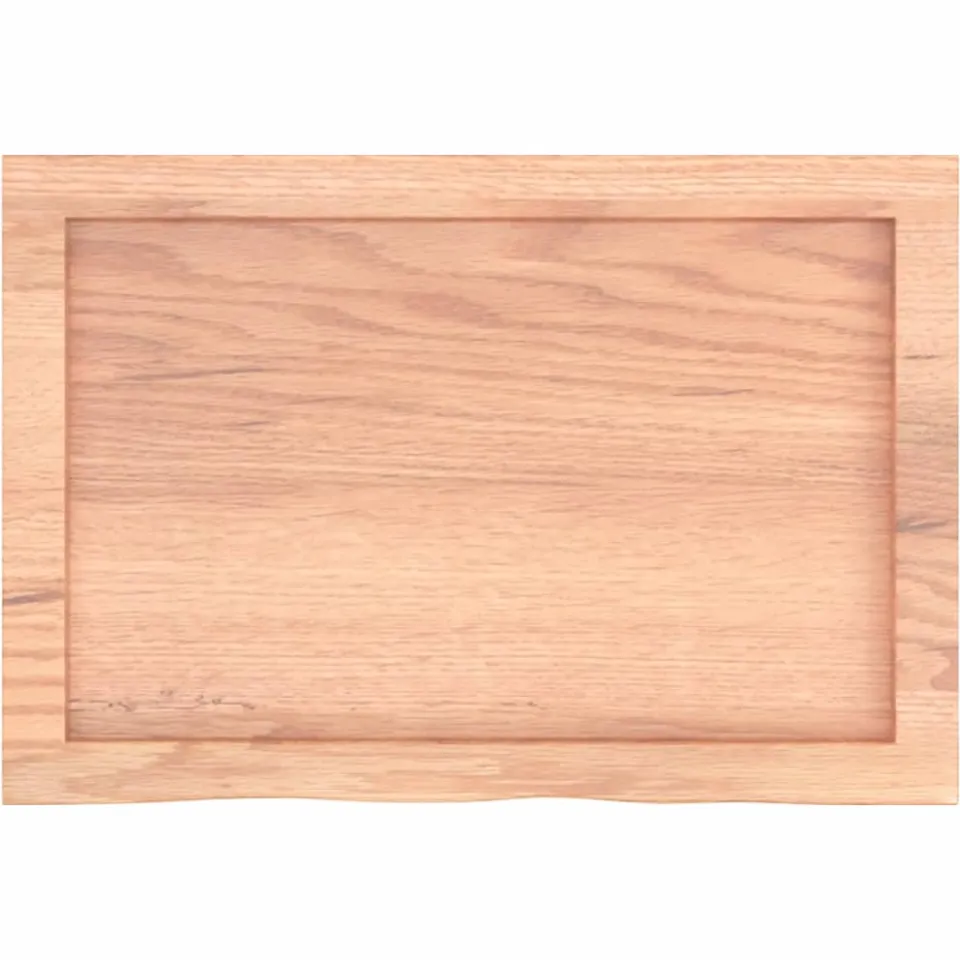 vidaXL Tafelblad 60x40x(2-6) cm behandeld massief eikenhout lichtbruin