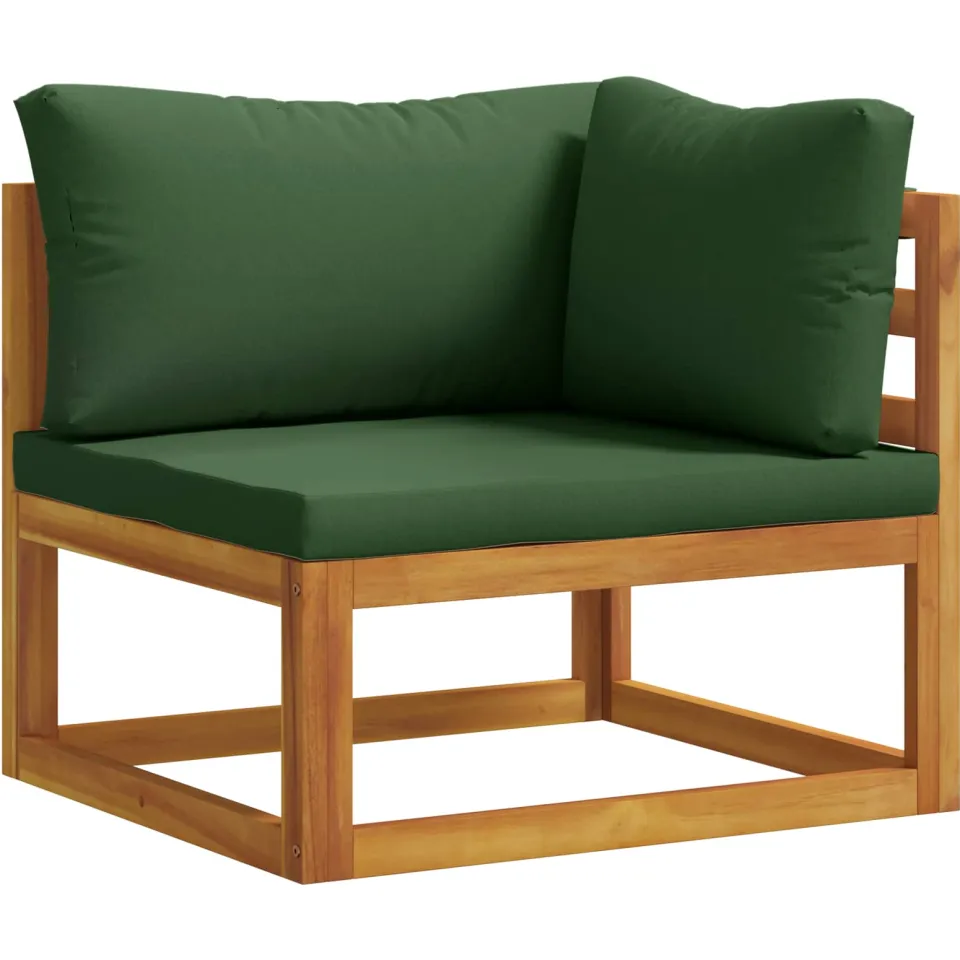vidaXL 5-delige Tuinloungeset Modulair Naturel Massief Acaciahout Bruin