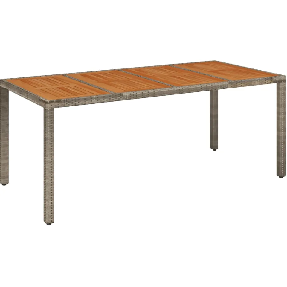 vidaXL 9-delige Tuinset met kussens poly rattan grijs, foto 3