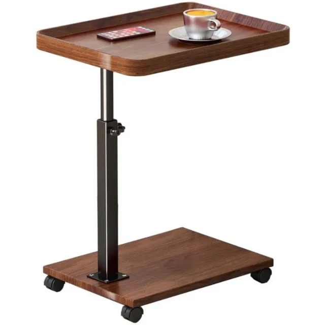 Thuys Laptoptafel op Wielen - Bedtafeltje - Bijzettafel Bruin