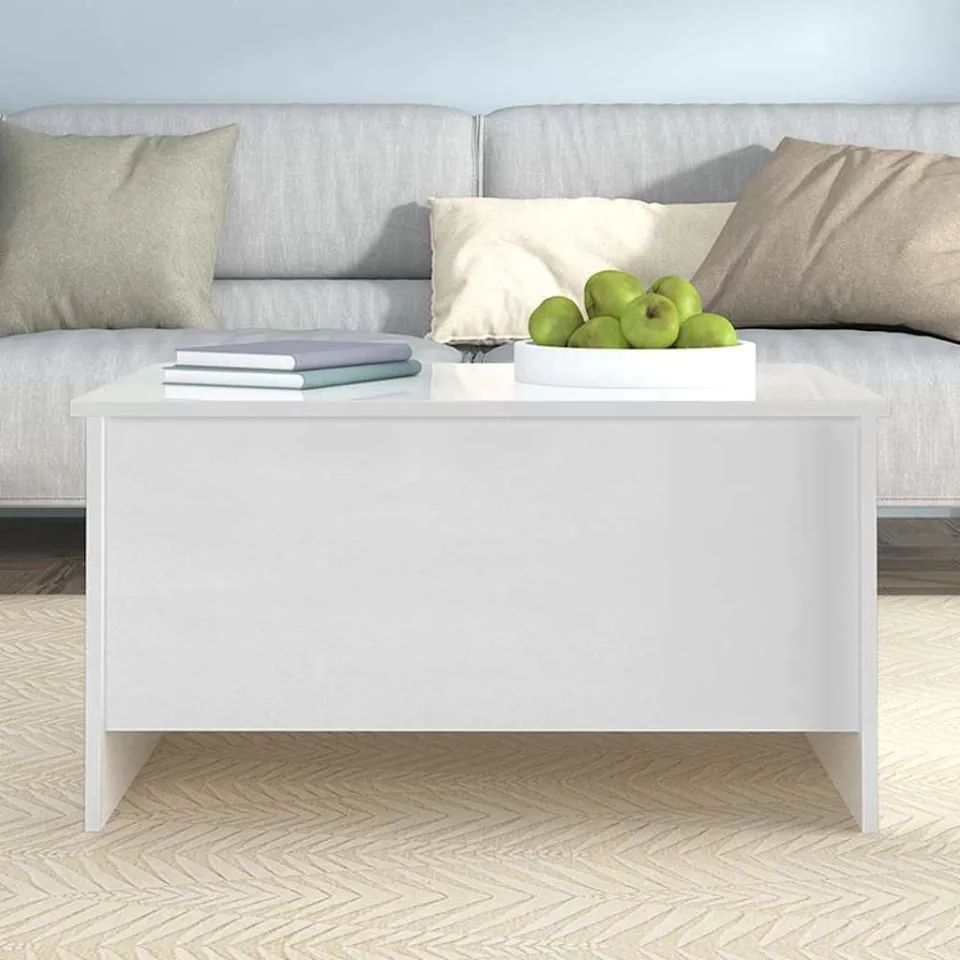 vidaXL Salontafel 80x55,5x41,5 cm bewerkt hout hoogglans wit, foto 3