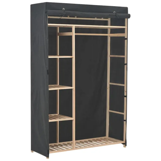 vidaXL Kledingkast 110x40x170 cm stof grijs
