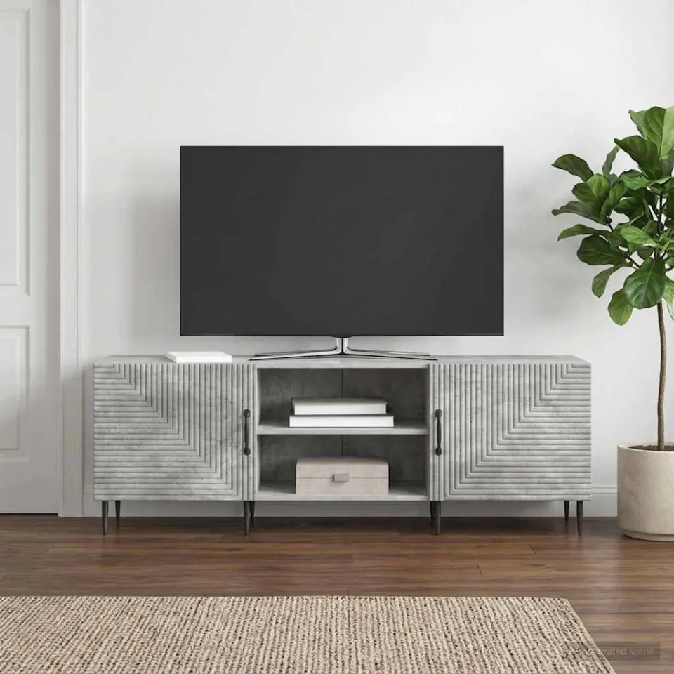 vidaXL TV-kast 150 x 31 x 50 cm Betongrijs Bewerkt hout grijs, foto 4
