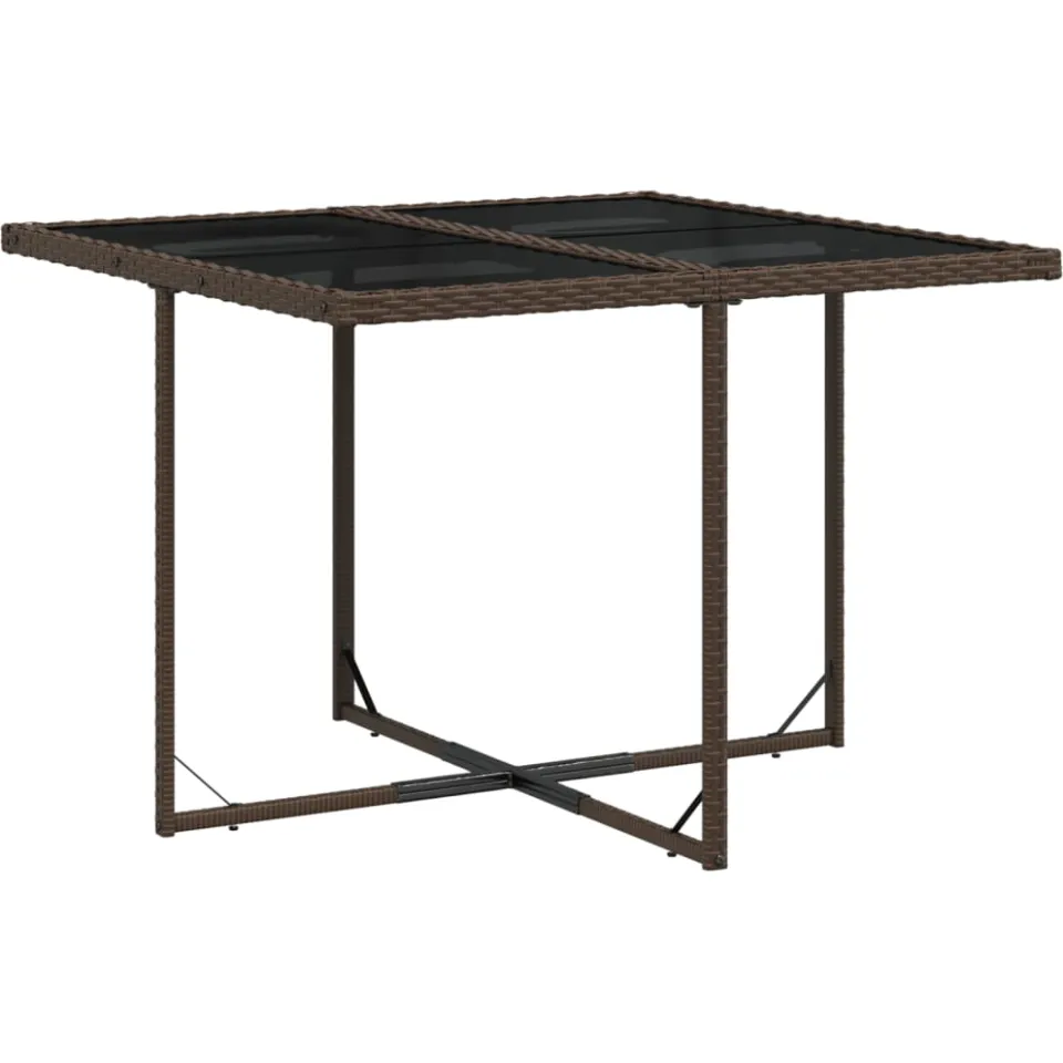 vidaXL 11-delige Tuinset met kussens poly rattan bruin, foto 4