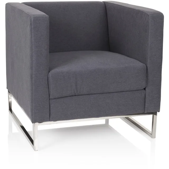 hjh office Barbados | 1-Zits - Lounge stoel Donkergrijs