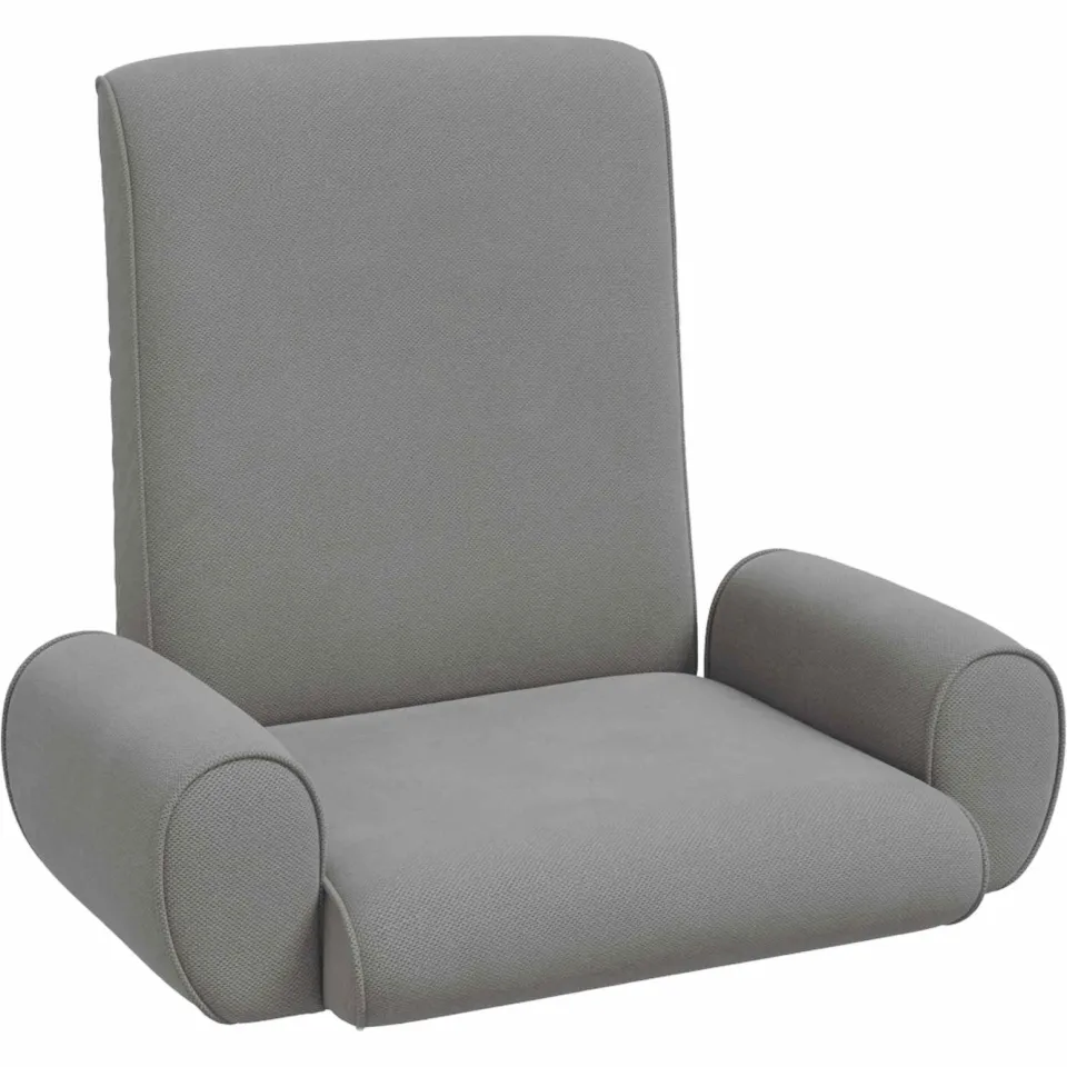 vidaXL Verstelbare vlo stoelen Donkergrijs Grove Fluweel