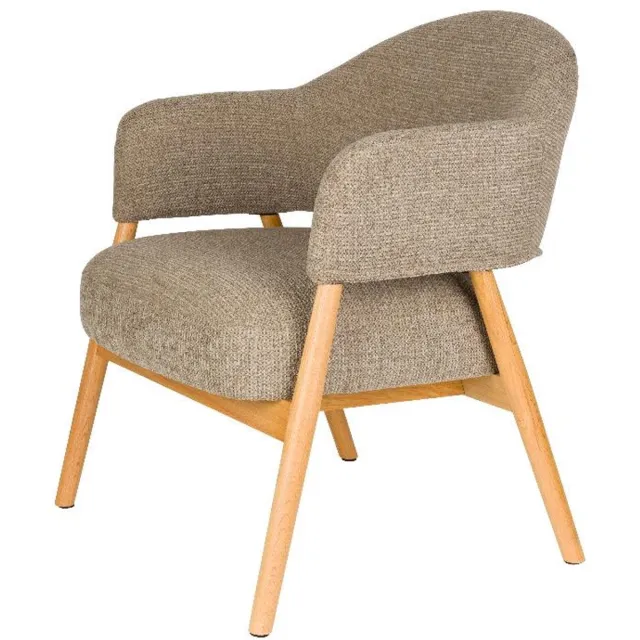 Puur Clay fauteuil hout - donkerbruin