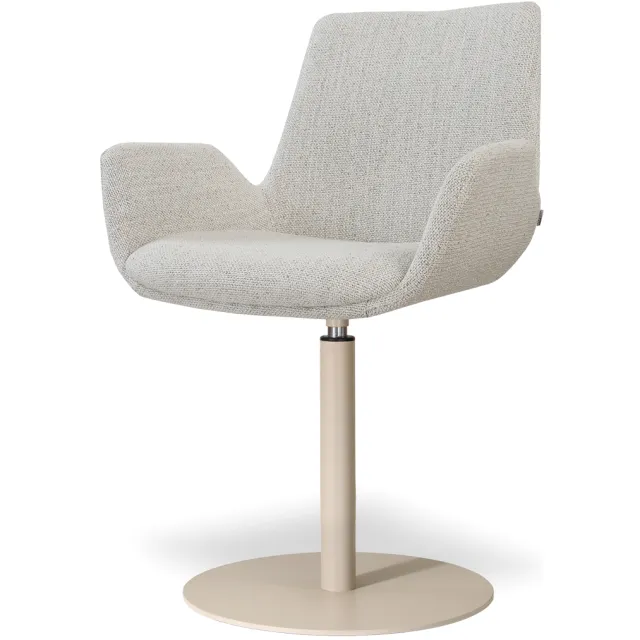 Nolon Niva-Eef draaibare tulp eetkamerstoel beige gemêleerd - beige onderstel