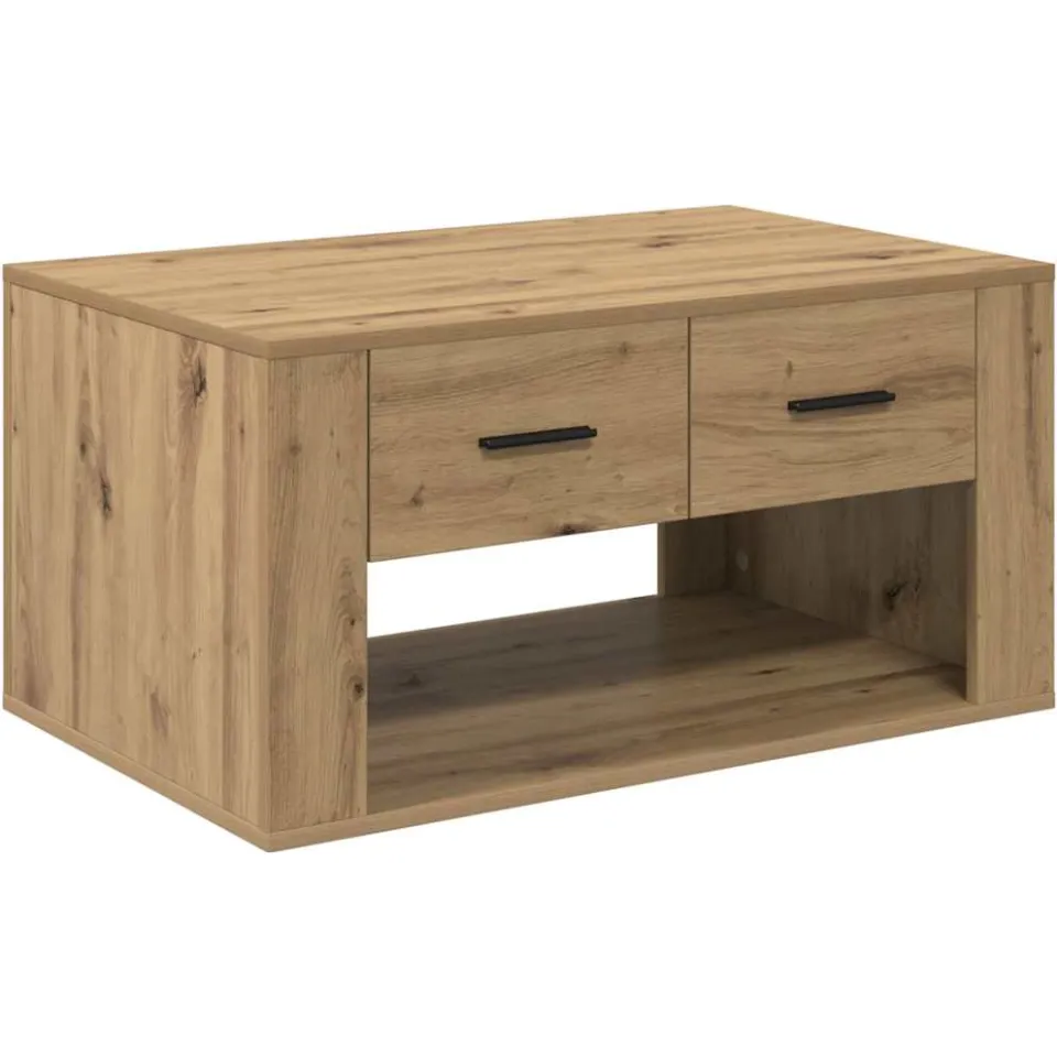 vidaXL Salontafel Artisan Eiken 80 x 50 x 40 cm Bewerkt hout, foto 3