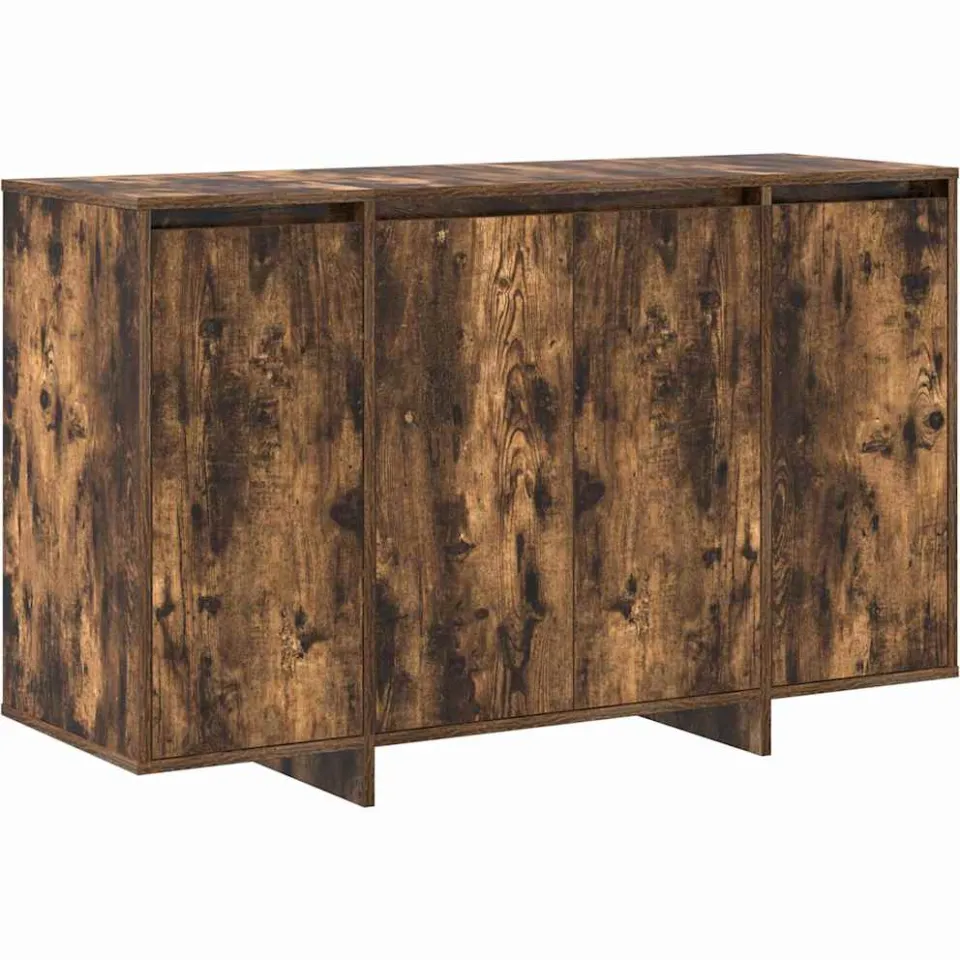 vidaXL Dressoir Gerookt eiken 120 x 41 x 75 cm Bewerkt hout, foto 3