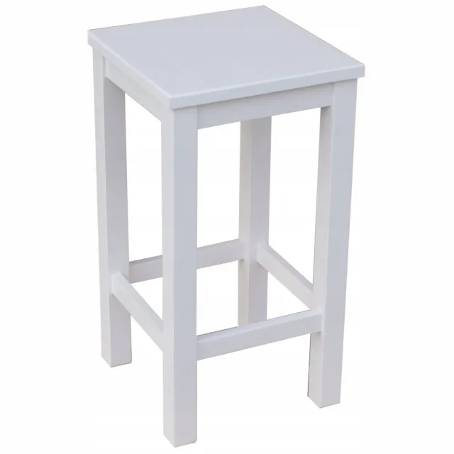 Metdrew Houten barkruk 60cm wit - Modern en stevig