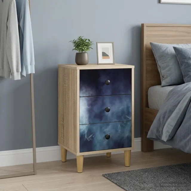 vidaXL Nachtkastje RAALTE Sonoma Eiken 36 x 33 x 60 cm Bewerkt hout, foto 2