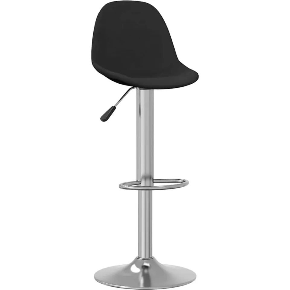 vidaXL Barkrukken 2 st stof zwart, foto 2