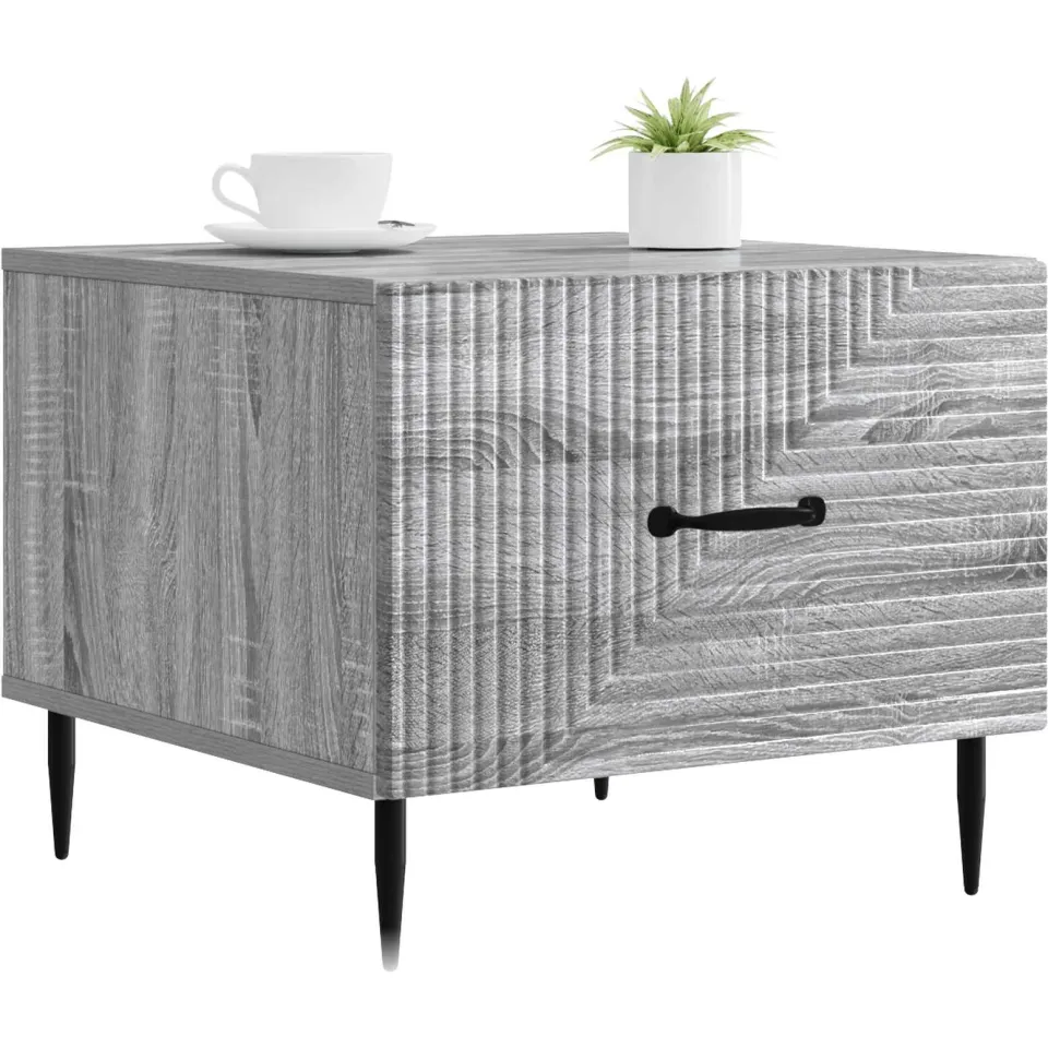 vidaXL Salontafel met lade Grijs sonoma 49 x 50 x 40 cm Bewerkt hout, foto 3