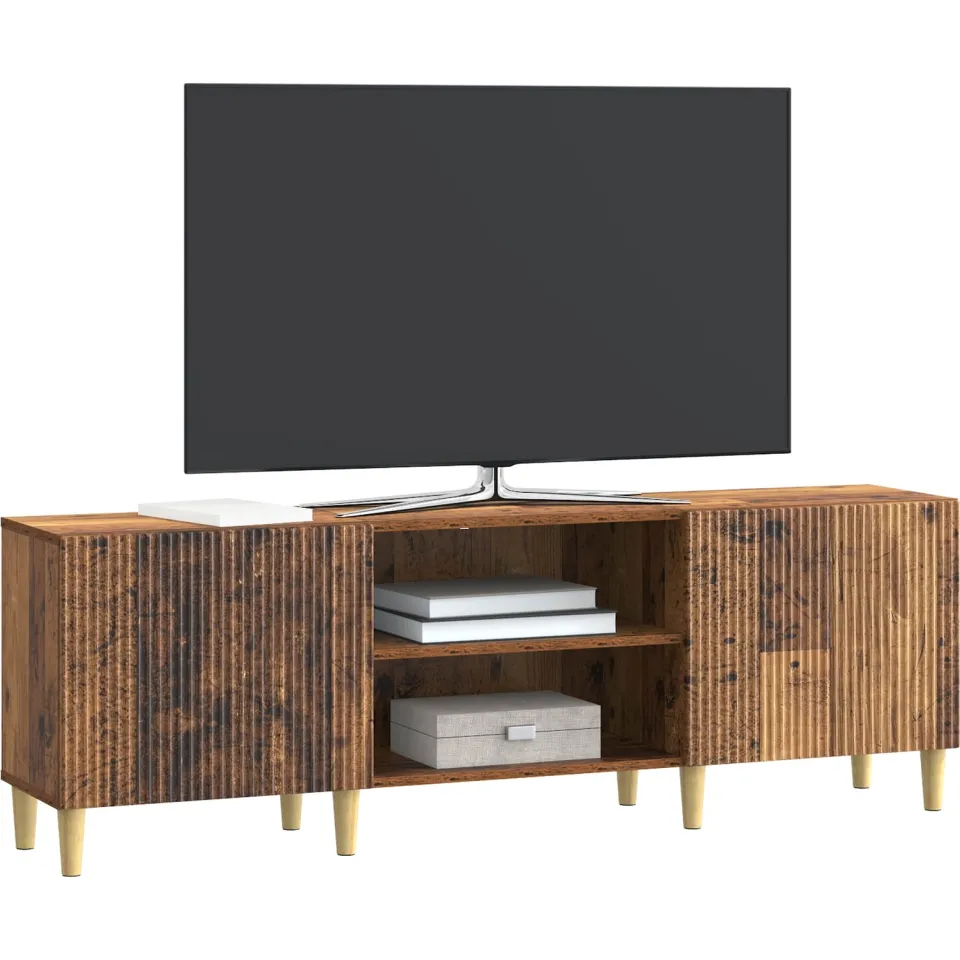 vidaXL TV-kast Oud hout 150 x 31 x 50 cm Bewerkt hout bruin, foto 3