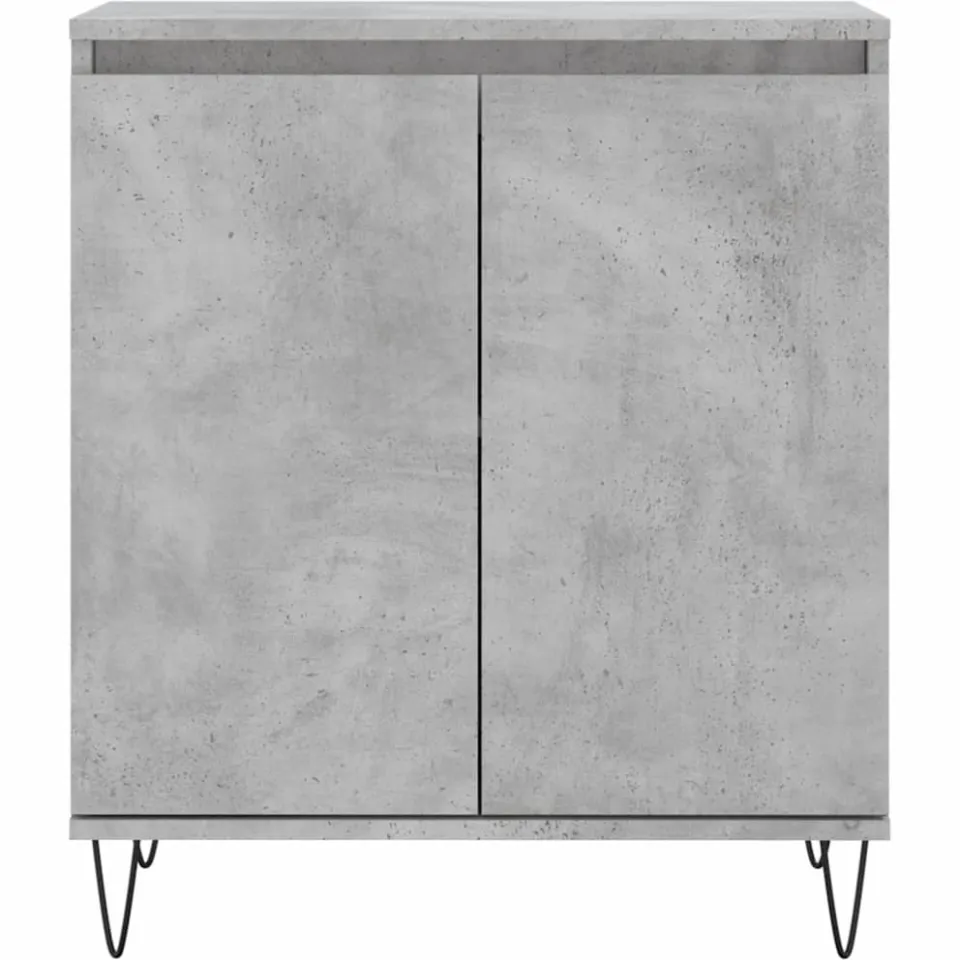 vidaXL Dressoir 60x35x70 cm bewerkt hout betongrijs grijs