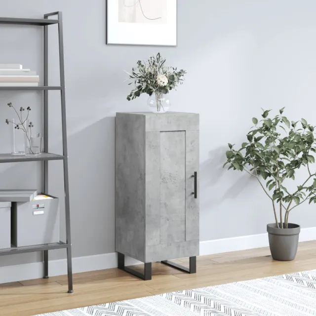 vidaXL Dressoir 34,5x34x90 cm bewerkt hout betongrijs grijs, foto 2