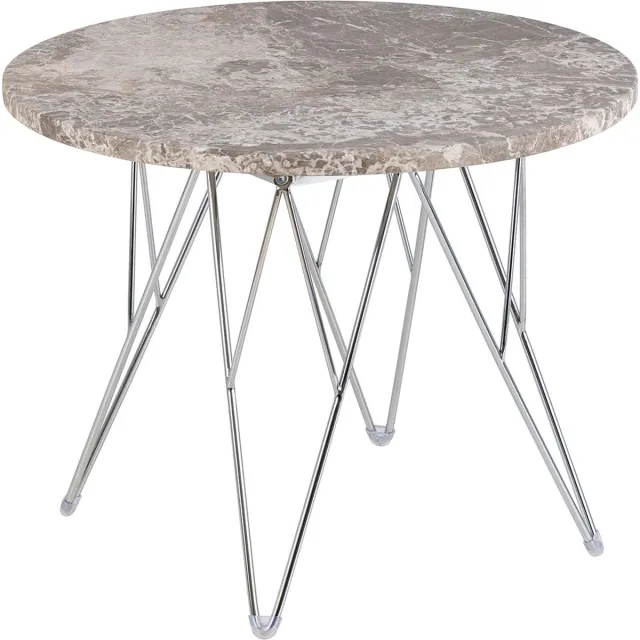 Giga Living Bijzettafel Hermanson - 55x55x41,4cm - Bruin Marmer