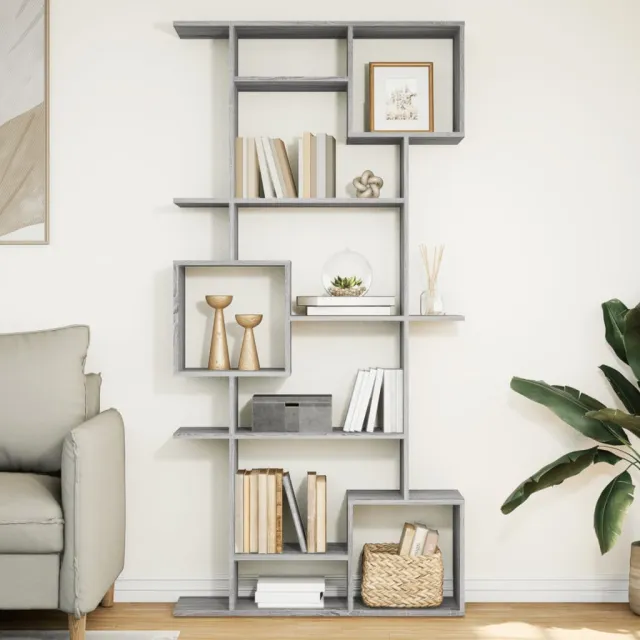 vidaXL Boekenkast 92x29x188 cm bewerkt hout grijs sonoma eikenkleurig, foto 2