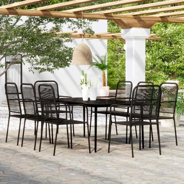 vidaXL 9-delige Tuinset zwart, foto 2