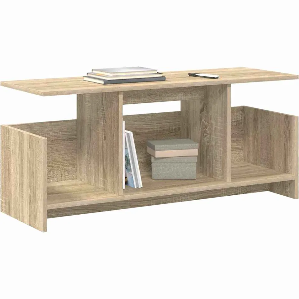 vidaXL TV-standaard 102 x 35 x 45 cm Sonoma Eiken Bewerkt hout Bruin