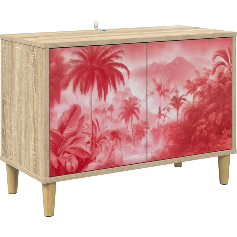 vidaXL Tv-meubel AACHEN 69 x 33 x 50 cm Sonoma Bewerkt hout bruin, foto 3